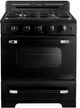 Unique Appliances Classic Retro 30" Midnight Black Slide-In Gas Range-0