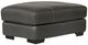 Jackson Furniture Marco Gunmetal Leather Ottoman-0