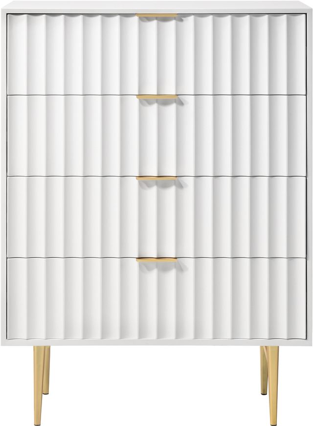 Meridian Furniture Modernist White Gloss Chest-1