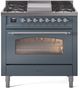 Ilve® Nostalgie II Series 36" Blue Gray Pro Style Dual Fuel Range-0
