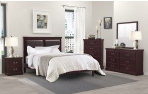 Mazin Furniture Seabright Cherry Eastern King Bed-2
