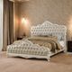 ACME Furniture Chantelle Pearl White/Rose Gold Queen Upholstered Panel Bed-1