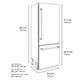 ZLINE Autograph Edition 30 in. 16.1 Cu. Ft. Stainless Steel Built In Bottom Freezer Refrigerator with Polished Gold Accents-1