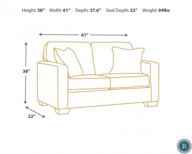 Signature Design by Ashley® Alenya Charcoal Loveseat-4
