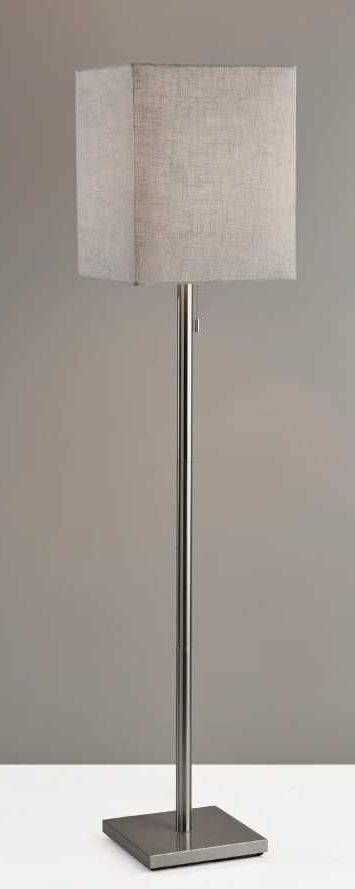 Adesso® Estelle Brushed Steel Floor Lamp-2