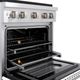 ZLINE Paramount 30" 4.2 Cu. Ft. Stainless Steel Gas Range with 4 Burner DuoPro™ Cooktop and Convection Gas Oven with White Matte Door-4
