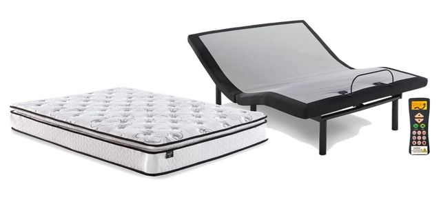 Sierra Sleep® by Ashley® Bonnell 2-Piece 6" Innerspring and Best Adjustable Base Queen Mattress Set-0