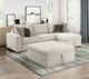 Homelegance® Isla 3-Piece Sage Sand Reversible Chaise Sectional with Ottoman Set-1