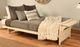 Kodiak Furniture Phoenix Suede Gray/Antique White Full Futon with Mattress-1