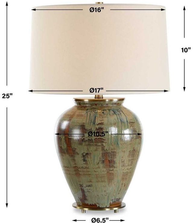 Uttermost® Olisa Brown Green Table Lamp-2