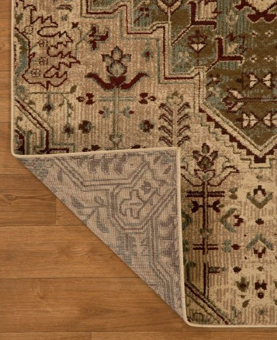 KAS Rugs Heritage Blue/Ivory Medallion 5'x8' Area Rug-3