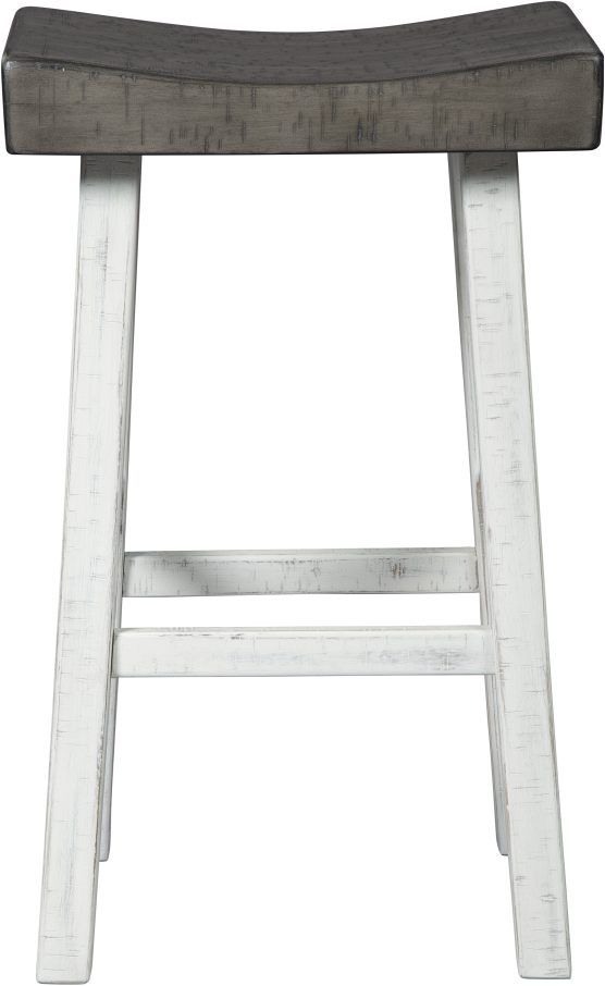Signature Design by Ashley® Glosco Brown Gray/Antique White Pub Height Bar Stool-2