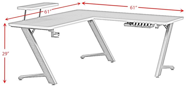 Elements International Waterside Black Computer Desk-2