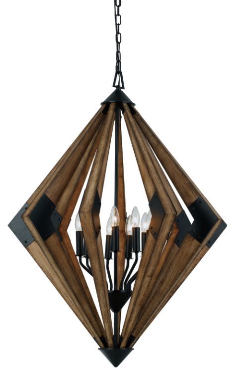 Cal® Lighting & Accessories Arezzo Wood Chandelier-0