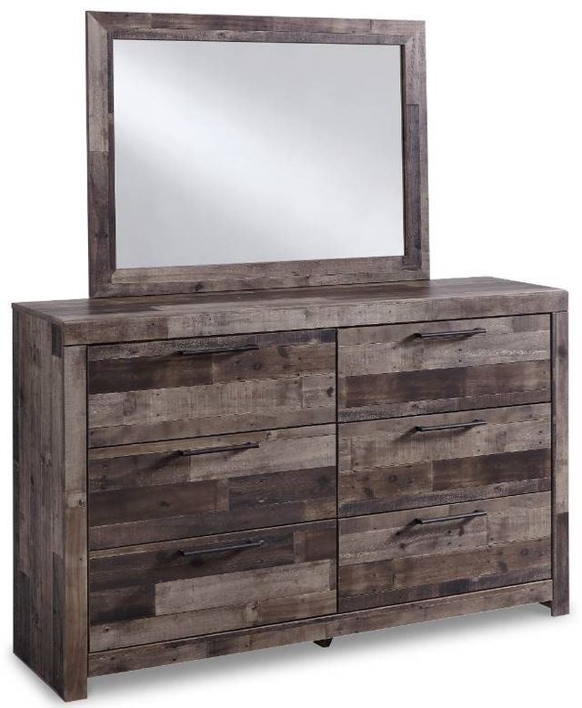 Benchcraft® Derekson 6-Piece Multi Gray Queen/Full Panel Headboard Bedroom Set-2