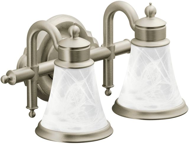 Moen® Waterhill® Brushed Nickel Two Globe Bath Light-0