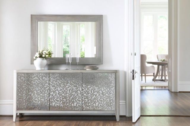 Bernhardt Cornelia Glazed Stainless Steel/Nebbia Buffet-1