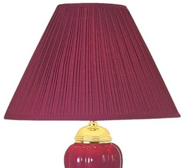 Furniture of America® Light Burgundy Table Lamp-1