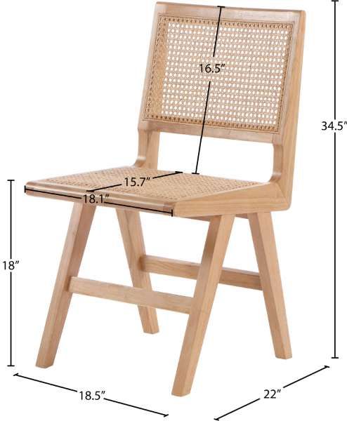 Meridian Furniture Preston Natural Dining Side Chair-2