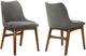 Armen Living Azalea 2-Piece Charcoal/Walnut Dining Side Chair Set-0
