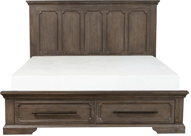 Homelegance® Toulan Distressed Dark Oak Queen Platform Bed-1