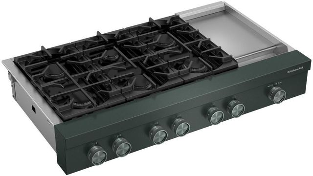 KitchenAid® 48" Juniper Commercial-Style Gas Rangetop with Griddle-1