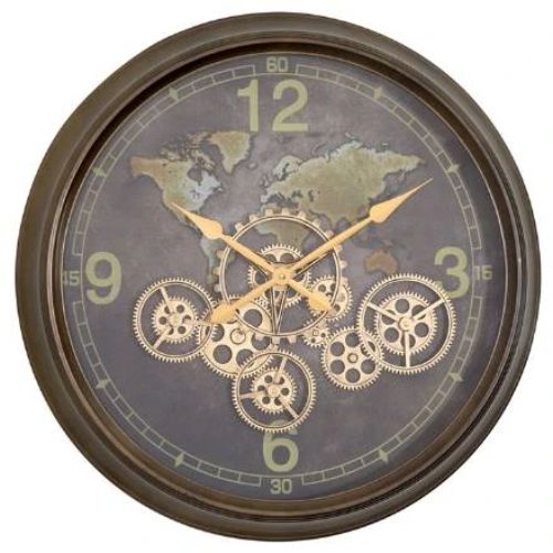YHD Coffee World Gear Clock-0