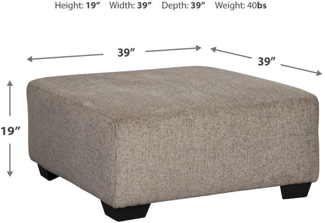 Signature Design by Ashley® Ballinasloe Platinum Oversized Accent Ottoman-1