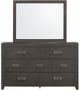 Elements International Sasha Grey Dresser and Mirror Set-0