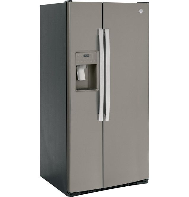 GE® 33" 23.0 Cu. Ft. Fingerprint Resistant Slate Side-by-Side Refrigerator-4