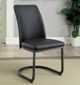 Furniture of America® Saskia 2-Piece Black/Dark Gray Side Chair Set-1