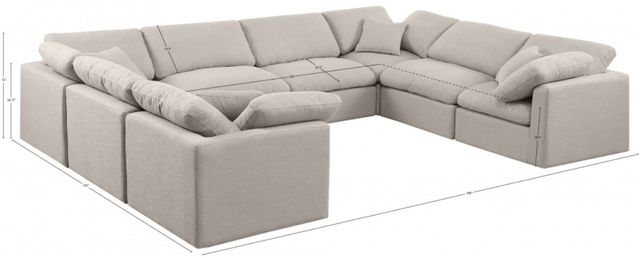 Meridian Furniture Indulge 8-Piece Beige Modular Sectional-2