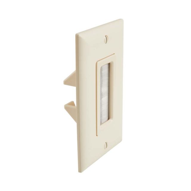 Sanus® Light Almond Cable Management Brush Wall Plate-1