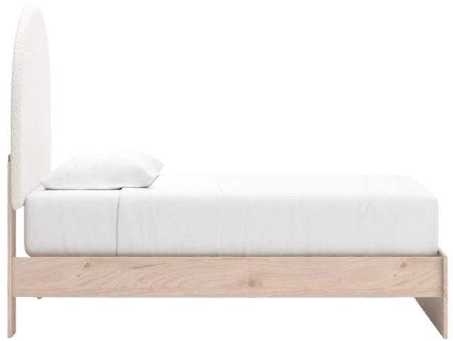 Signature Design by Ashley® Arloster Tan/White Twin Upholstered Panel Bed-3