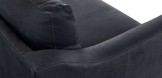 Bassett® Furniture Sanford BenchMade Nubuck Navy Leather Loveseat-1