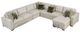 Homelegance® Isla 5-Piece Sage Sand Sectional with Reversible Chaise and Pull-out Bed-2
