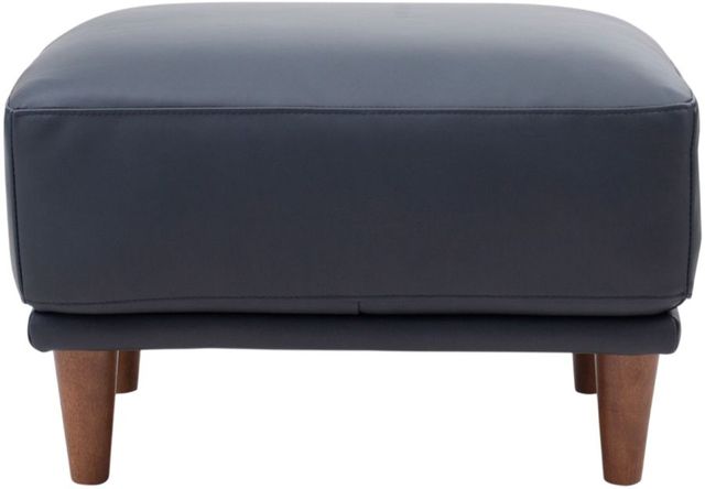 Leather Italia™ Georgetowne Baxter Midnight Blue Ottoman-0