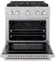 ZLINE 30" Satin Stainless Steel Pro Style Gas Range with 8 Burner Cooktop-1