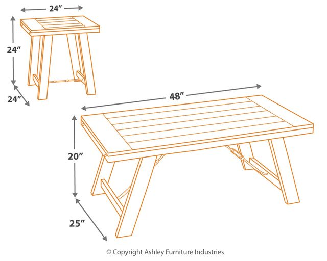 Signature Design by Ashley® Noorbrook 3-Piece Black Occasional Table-3