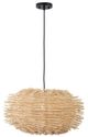 YHD Pua Wicker Beige 1-Light Large Pendant Lighting-2