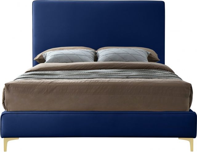 Meridian Furniture Geri Navy King Upholstered Panel Bed-1