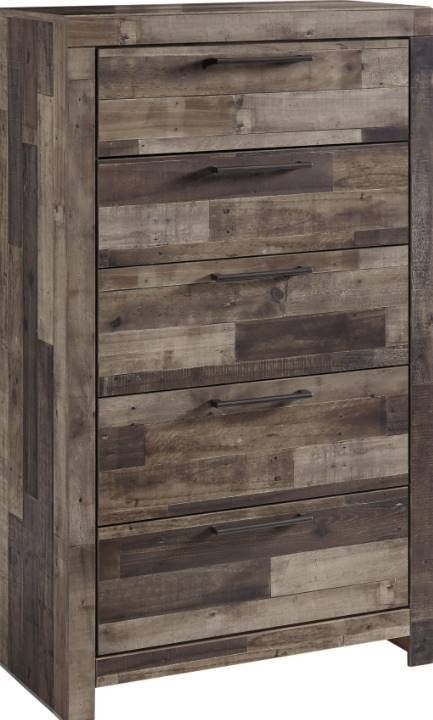 Benchcraft® Derekson 6-Piece Multi Gray Queen Panel Bed Set-3