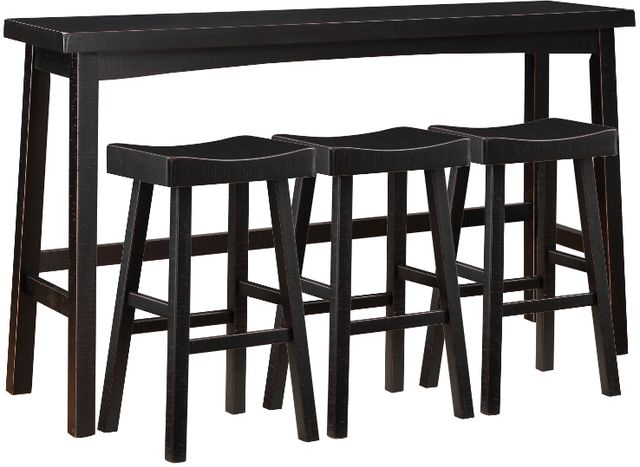 Homelegance® Caspian 4-Piece Black 42" Counter Dining Set-0
