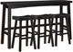 Homelegance® Caspian 4-Piece Black 42" Counter Dining Set-0