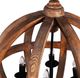 A & B Home Pratt Black/Brown Sphere 4-Light Chandelier-2