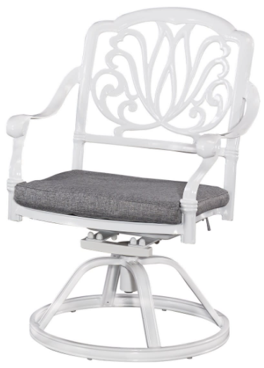 homestyles® Capri White Swivel Chair with Cushion-1