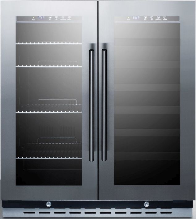 Summit® 30" 5.8 Cu. Ft. Stainless Steel Wine Cooler-0