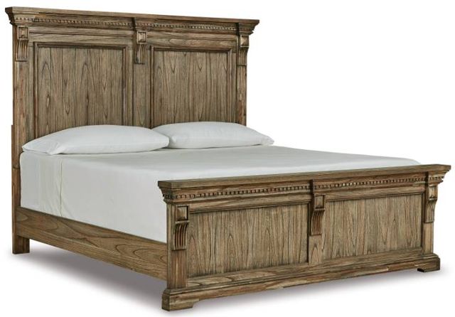 Signature Design by Ashley® Markenburg 6-Piece Brown California King Panel Bed Set-1