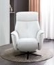 Parker House® Tripp Cortana White Leather Power Swivel Recliner P1-2