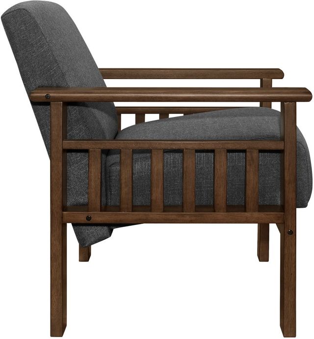 Mazin Furniture Helena Dark Gray Upholstered Storage Accent Chair-2